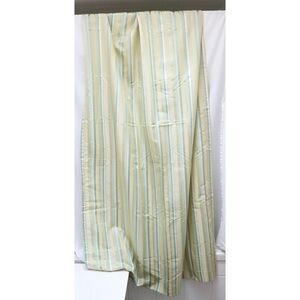 Set of 2 New Rodeo Home Window Panel Striped Curtain Beige Green Yellow 54 x 90